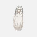 White Lady Cartoon Ghost Character