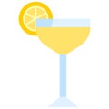 White Lady Cocktail icon, Alcoholic mixed drink vector