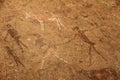 White Lady rock engravings at Brandberg Royalty Free Stock Photo