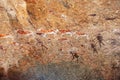 White lady wall paintings in Brandberg,Namibia Royalty Free Stock Photo