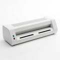 White Laminating Machine with Green and Red Indicator Lights on a White Background laminator Royalty Free Stock Photo