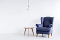 Classic armchair in white room Royalty Free Stock Photo