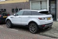 A White Land Rover Range Rover Evoque At Amsterdam The Netherlands 19-1-2026 Royalty Free Stock Photo