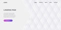 White landing page website template design. Vector illustration concept of web page design for website.