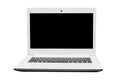 a white labtop on a white background Royalty Free Stock Photo