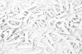 White Latin Letters Background Royalty Free Stock Photo