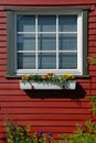 White lattice window