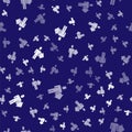 White Leader of a team of executives icon isolated seamless pattern on blue background. Vector Royalty Free Stock Photo