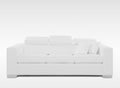 White leather couch isolated on white Royalty Free Stock Photo