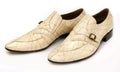 White leather men shoes Royalty Free Stock Photo