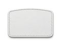 White leather patch isolated on white background Royalty Free Stock Photo