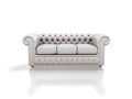 White leather sofa