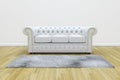 White leather sofa