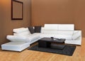 White leather sofa Royalty Free Stock Photo