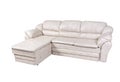 White leather sofa isolated on white with clipping path