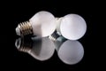 white LED light bulb isolated on black background. Royalty Free Stock Photo