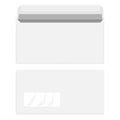 White left hand window self seal envelope, mock up Royalty Free Stock Photo