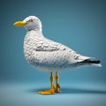 Realistic Lego Seagull Model On Blue Background Royalty Free Stock Photo