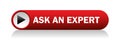 Ask an expert web button icon on white Royalty Free Stock Photo