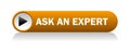 Ask an expert web button icon on white Royalty Free Stock Photo