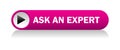 Ask an expert web button icon on white Royalty Free Stock Photo