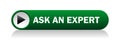 Ask an expert web button icon on white Royalty Free Stock Photo