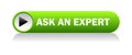 Ask an expert web button icon on white Royalty Free Stock Photo