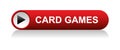 card games icon button on white Royalty Free Stock Photo