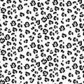 White leopard seamless vector pattern.