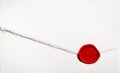 White letter with red sealing wax Royalty Free Stock Photo
