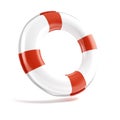 White lifebuoy isolated on white Royalty Free Stock Photo