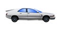 White Liftback Car Composition Royalty Free Stock Photo