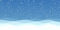 White and light blue mountain landscape with Snow falling winter season Merry Christmas background vector Royalty Free Stock Photo