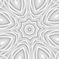 White and light grey futuristic flower pattern. Monochromatic design for backgrounds, templates, backdrops, surface, textile and