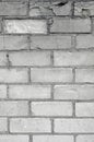 White light grey old aged weathered fine brick wall texture, grungy damaged calcium silicate bricks pattern detail background Royalty Free Stock Photo