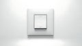 White Light Switch in Off Position on Wall electricity power ele Royalty Free Stock Photo