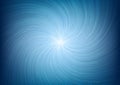 White Light Twist Line Burst Ray on Blue Background Royalty Free Stock Photo