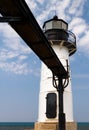 White Lighthouse and Catwalk Royalty Free Stock Photo