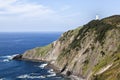 White lighthouse on the cliff Royalty Free Stock Photo