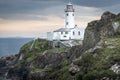 White lighthouse at Fanad Head, Donegal, Ireland Royalty Free Stock Photo