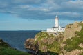 White lighthouse at Fanad Head, Donegal, Ireland Royalty Free Stock Photo