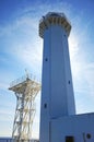 White lighthouse at Higashi-hennazaki, Miyakojima, Okinawa, Japan