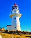 White lighthouse hill ocean view Queensland