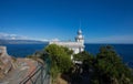 The white lighthouse of Portofino, Ligurian coast, Genoa province, Italy