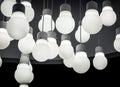 White lighting ball hanging from the ceiling Royalty Free Stock Photo