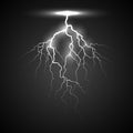 White lightning on a black background