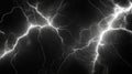 Dynamic White Lightning Bolts on Black Abstract Background Royalty Free Stock Photo