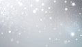 White lights background texture abstract Christmas decoration. Winter sparkle silver bokeh, 3d rendering of Royalty Free Stock Photo