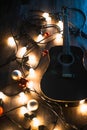 White lights and music Royalty Free Stock Photo