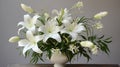 Elegant Cosmos Arrangement: Blooming Lilies For Serenity